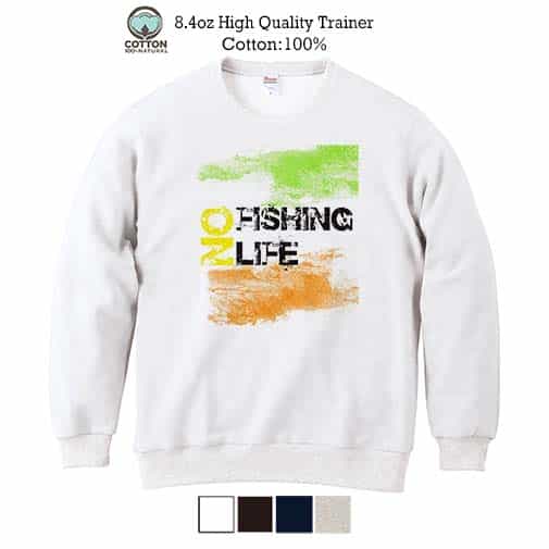 【トレーナー】No Fishing No Life ビタミン 8.4oz Cotton:100%