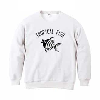 【トレーナー】【釣りざんまい】トロピカルフィッシュ 8.4oz Cotton:100%
