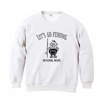 【トレーナー】【釣りざんまい】レッツゴーフィッシング ポッチャリアングラー 8.4oz Cotton:100%