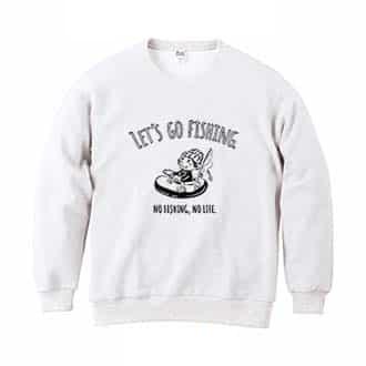 【トレーナー】【釣りざんまい】レッツゴーフィッシング ボートアングラー 8.4oz Cotton:100%