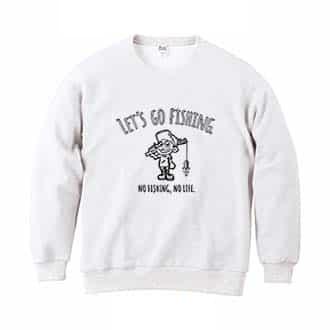 【トレーナー】【釣りざんまい】レッツゴーフィッシング 釣り好き少年 8.4oz Cotton:100%