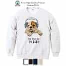 【トレーナー】ブルドックだってNo Music No Life 8.4oz Cotton:100%