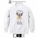 【トレーナー】レトリバーだってNo Music No Life 8.4oz Cotton:100%