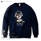 【トレーナー】黒柴だってNo Music No Life 8.4oz Cotton:100%