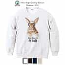 【トレーナー】ウサギだってNo Music No Life 8.4oz Cotton:100%