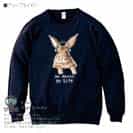 【トレーナー】ウサギだってNo Music No Life 8.4oz Cotton:100%