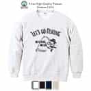 【トレーナー】【釣りざんまい】レッツゴーフィッシング ウトウトアングラー 8.4oz Cotton:100%