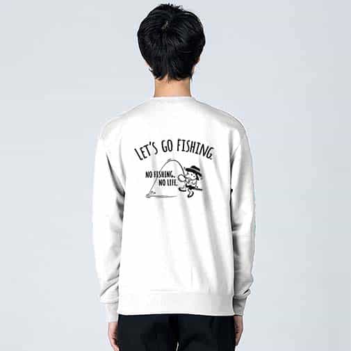 【トレーナー】【釣りざんまい】レッツゴーフィッシング ウトウトアングラー 8.4oz Cotton:100%