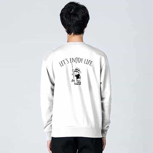 【トレーナー】【釣りざんまい】釣りに行きたい少年_02 8.4oz Cotton:100%