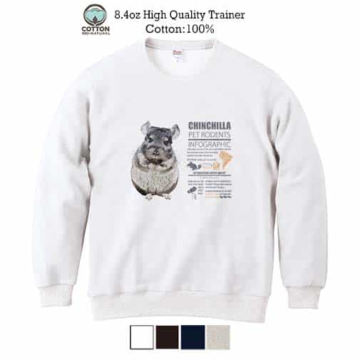 【トレーナー】チンチラ 8.4oz Cotton:100%