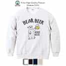 【トレーナー】シロクマさんとカンパイビール(wakat) 8.4oz Cotton:100%