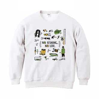 【トレーナー】【釣りざんまい】釣りに行く準備_カラフル 8.4oz Cotton:100%