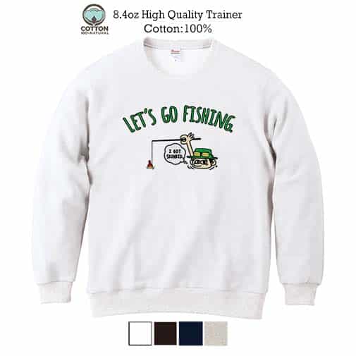 【トレーナー】【釣りざんまい】ユニークなアングラー 8.4oz Cotton:100%