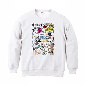 【トレーナー】【釣りざんまい】釣りが好きなんです_カラフル 8.4oz Cotton:100%