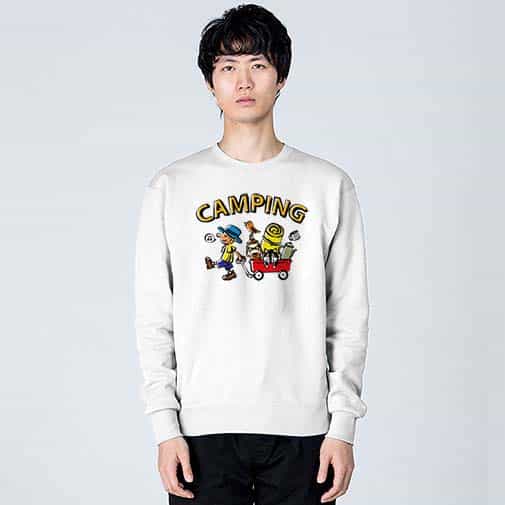 【トレーナー】【釣りざんまい】キャンピング 8.4oz Cotton:100%