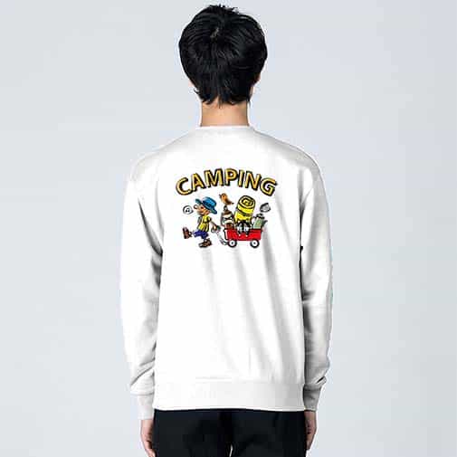 【トレーナー】【釣りざんまい】キャンピング 8.4oz Cotton:100%