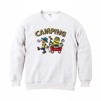 【トレーナー】【釣りざんまい】キャンピング 8.4oz Cotton:100%