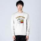 【トレーナー】シロクマさんキャンプに行く(wakat) 8.4oz Cotton:100%