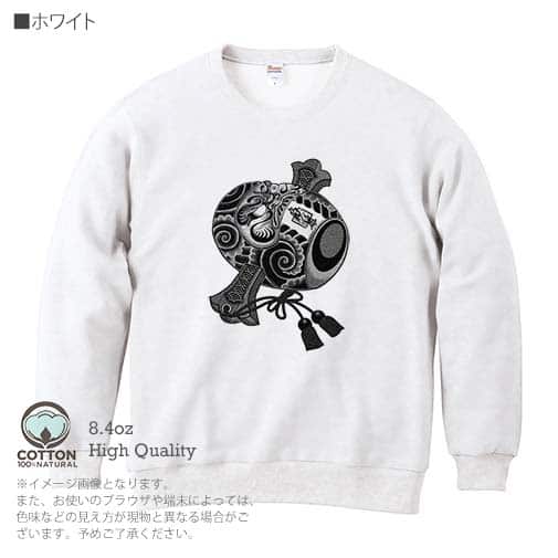 【彫姫】【トレーナー】達磨小槌 5.6oz Cotton:100%