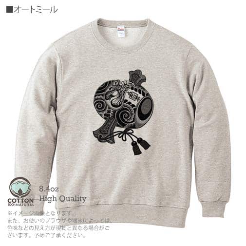 【彫姫】【トレーナー】達磨小槌 5.6oz Cotton:100%