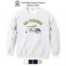 【トレーナー】【釣りざんまい】釣れないアングラー_レトロ 8.4oz Cotton:100%