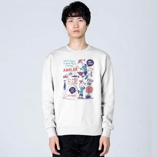 【トレーナー】【釣りざんまい】釣りに行きませんか?_レトロ 8.4oz Cotton:100%