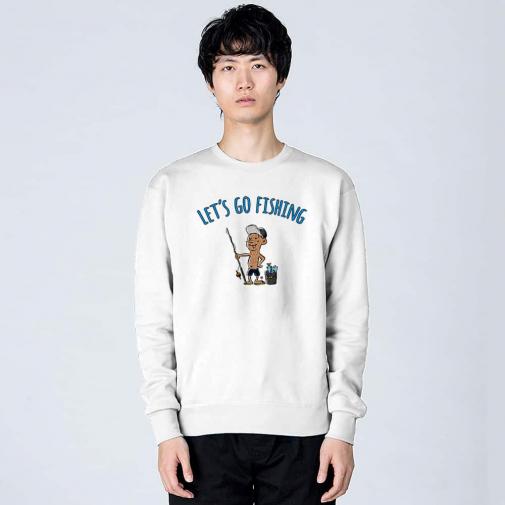 【トレーナー】【釣りざんまい】レッツゴーフィッシング アングラー_カラフル 8.4oz Cotton:100%