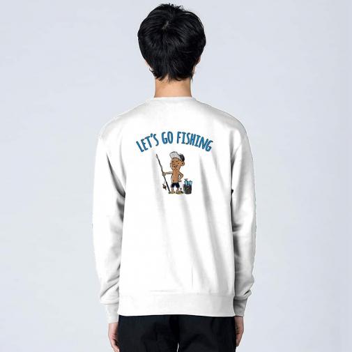 【トレーナー】【釣りざんまい】レッツゴーフィッシング アングラー_カラフル 8.4oz Cotton:100%