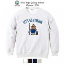 【トレーナー】【釣りざんまい】レッツゴーフィッシング ポッチャリアングラー_カラフル 8.4oz Cotton:100%