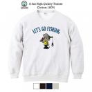 【トレーナー】【釣りざんまい】レッツゴーフィッシング 釣り好き少年_カラフル 8.4oz Cotton:100%