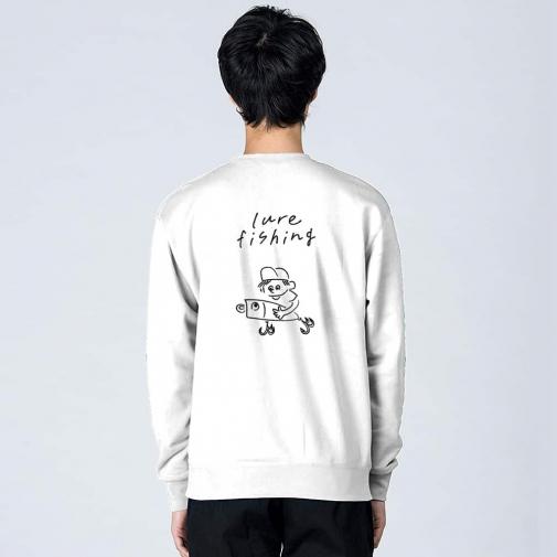 【トレーナー】【釣りざんまい】ルアーを持つアングラー  8.4oz Cotton:100%