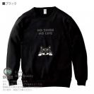 【トレーナー】何か気になる柴犬_黒柴(wakat) 8.4oz Cotton:100%