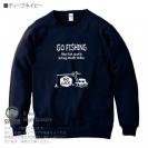 【トレーナー】【釣りざんまい】ユニークな釣り_ブラック  8.4oz Cotton:100%