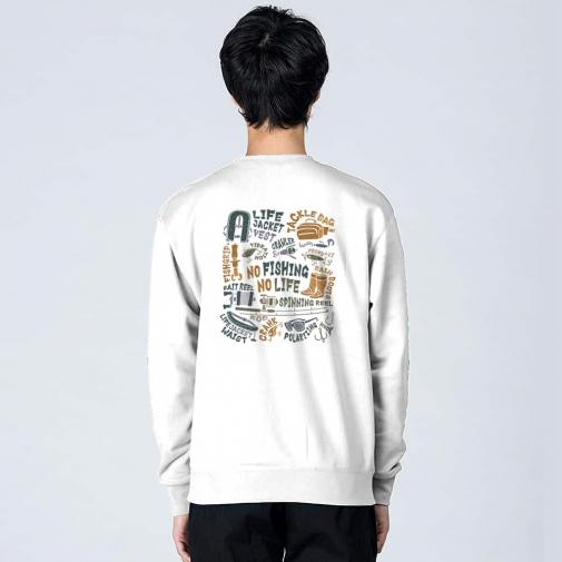 【トレーナー】【釣りざんまい】タックルリスト  8.4oz Cotton:100%