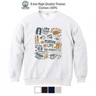 【トレーナー】【釣りざんまい】タックルリスト  8.4oz Cotton:100%