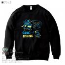 【トレーナー】【釣りざんまい】釣り人と魚の遭遇_NB  8.4oz Cotton:100%