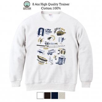 【トレーナー】【釣りざんまい】PACK LIGHT, GO FISH.  8.4oz Cotton:100%
